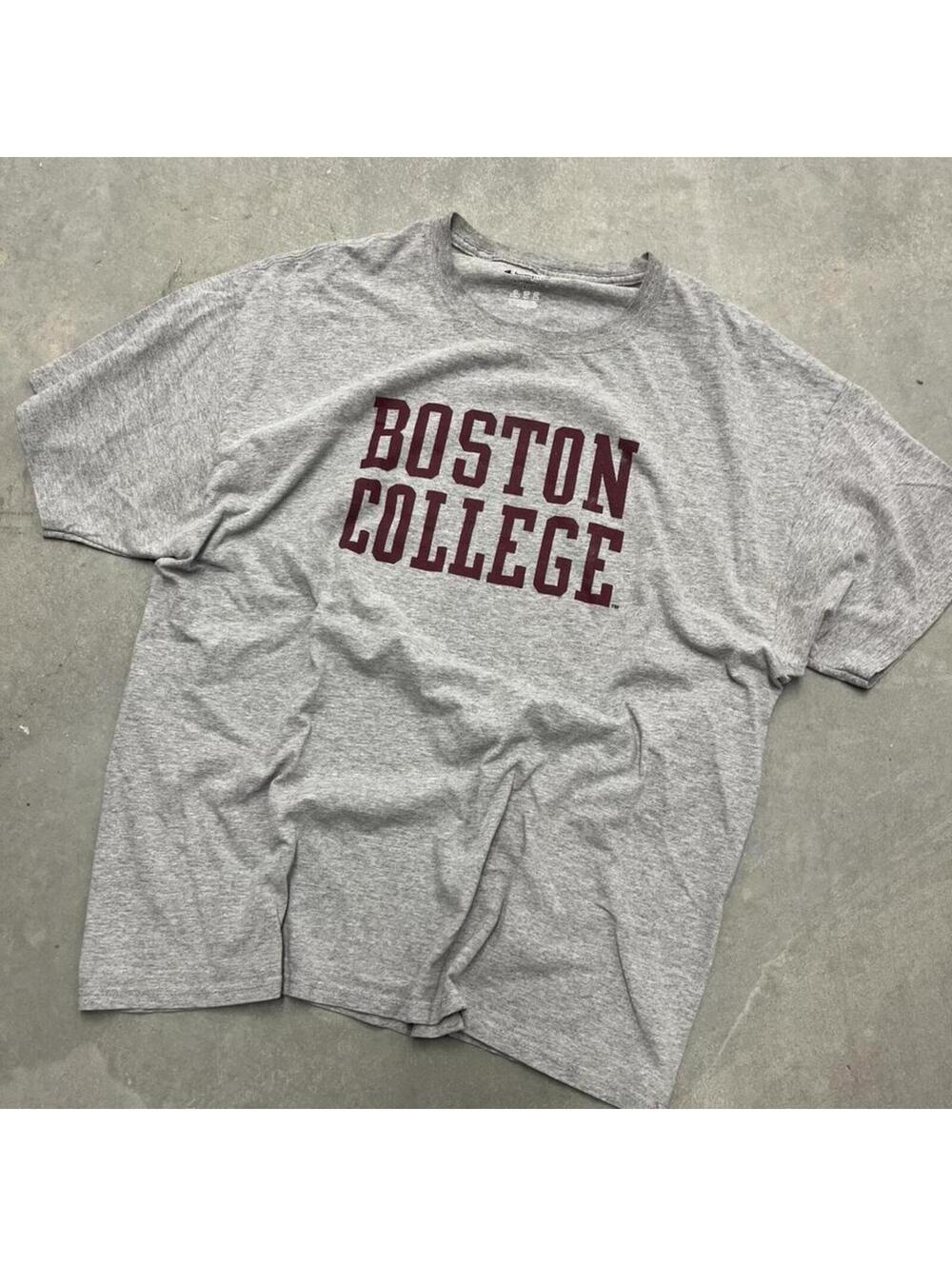 Champion Boston College Shirt Mens XL Gray NCAA Eagles Tee Logo